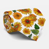 Cool Land stropdas zonnebloempatroon (Opgerold)