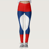 Cool Laos Flag Mode Leggings (Voorkant)