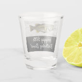 Cool Largemouth Bass Vist 50e verjaardag Shot Glas (Achterkant)