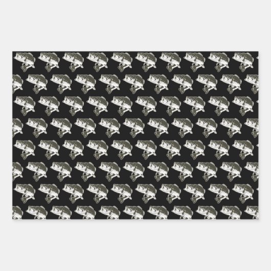 Cool Largemouth Bass Vist Mannen Inpakpapier Vel (Voorkant)