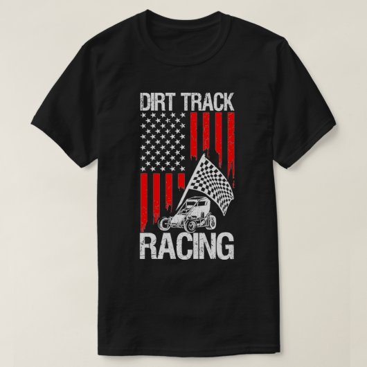 Cool Late Model Dirt Track Racefigft voor mannen T-shirt (Design voorkant)
