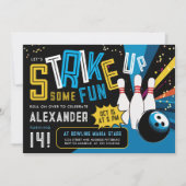 Cool Laten we aanslaan Kleurrijke Bowling Sport Pa Kaart (Voorkant)