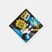 Cool Laten we aanslaan Kleurrijke Bowling Star Par Servet (Hoek)