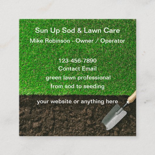 Cool Lawn Care SOD en Visitekaartjes voor onderhou (Voorkant)