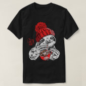 Cool Lazy Day Christmas Luiaard Anime Drink Hot C T-shirt (Design voorkant)