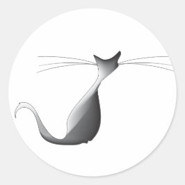 Cool Le Chat Classic ronde Sticker, glanzend Ronde Sticker