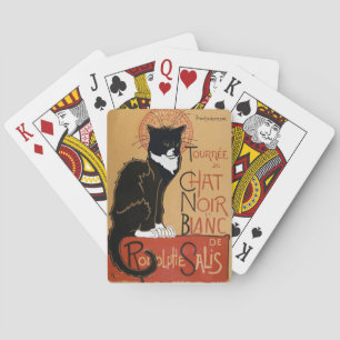Cool Le Chat Noir et Blanc Pokerkaarten