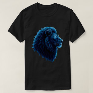 Cool Leeuw Dier Met Blauwe Ogen Kunstwerk Leeuw T-shirt