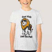 Cool Leeuwen Kinder T-shirt – Aanpasbaar Dapper Di (Voorkant)