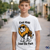 Cool Leeuwen Kinder T-shirt – Aanpasbaar Dapper Di