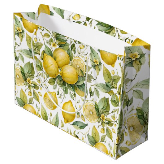 Cool Lemon Gift Bag Groot Cadeauzakje (Achterkant Gekanteld)