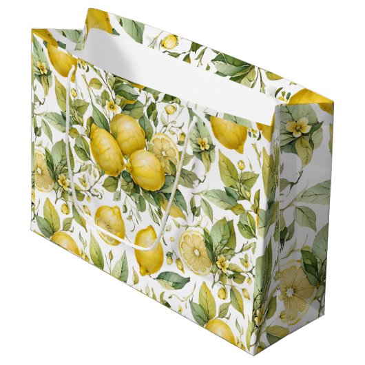 Cool Lemon Gift Bag Groot Cadeauzakje (Voorkant Gekanteld)