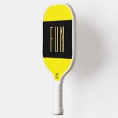 Cool Lemon Limoen Brede Center Black Stripe FUN-te Pickleball Paddle (Links)