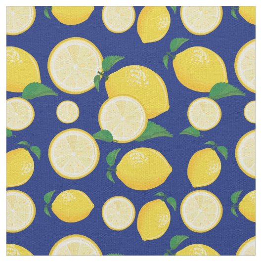 Cool Lemon Pattern Stof (Close Up)