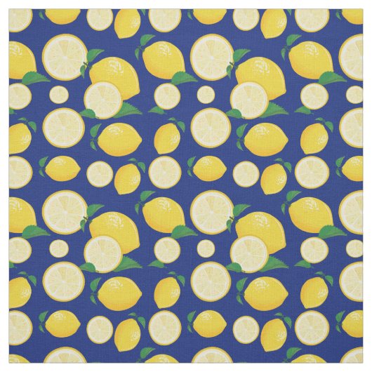 Cool Lemon Pattern Stof (Swatch)