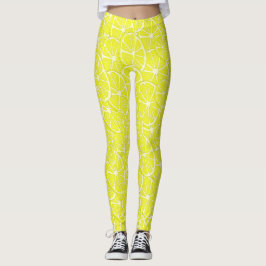 Cool Lemon Slices Pattern Leggings