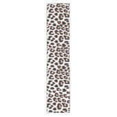 Cool Leopard Animal Print Patroon Korte Tafelloper (Voorkant)