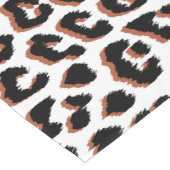 Cool Leopard Animal Print Patroon Korte Tafelloper (Hoek)