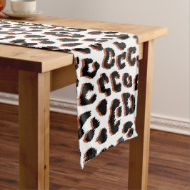 Cool Leopard Animal Print Patroon Korte Tafelloper