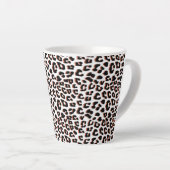 Cool Leopard Animal Print Patroon Latte Mok (Rechterhoek)