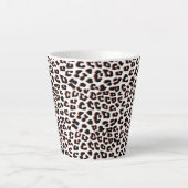 Cool Leopard Animal Print Patroon Latte Mok (Voorkant)