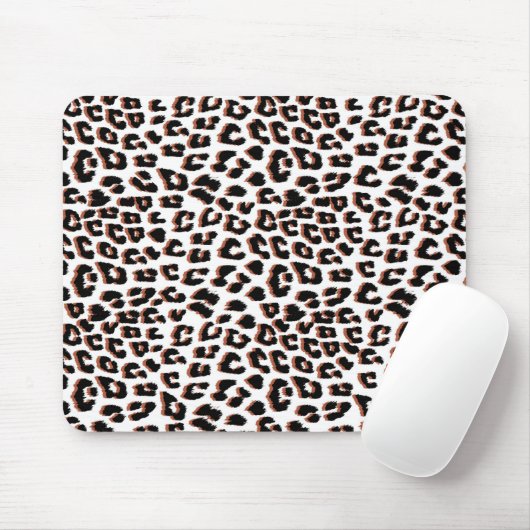 Cool Leopard Animal Print Patroon Muismat (Met muis)