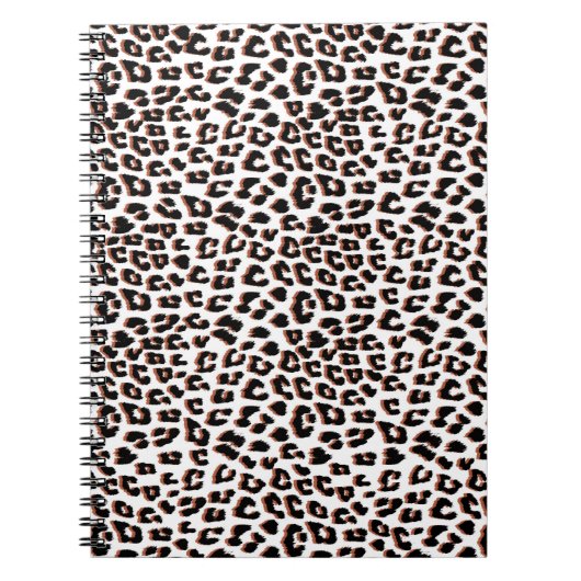 Cool Leopard Animal Print Patroon Notitieboek (Voorkant)