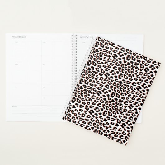 Cool Leopard Animal Print Patroon Planner (Display)