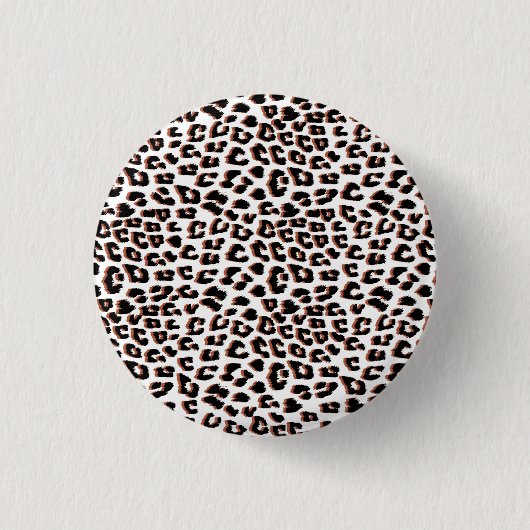 Cool Leopard Animal Print Patroon Ronde Button 3,2 Cm (Voorkant)