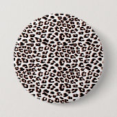Cool Leopard Animal Print Patroon Ronde Button 7,6 Cm (Voorkant)