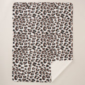 Cool Leopard Animal Print Patroon Sherpa Deken (Voorkant)