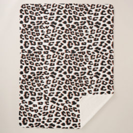 Cool Leopard Animal Print Patroon Sherpa Deken