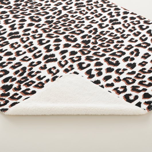 Cool Leopard Animal Print Patroon Sherpa Deken (3/4)