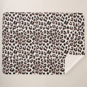 Cool Leopard Animal Print Patroon Sherpa Deken (Voorkant (horizontaal))