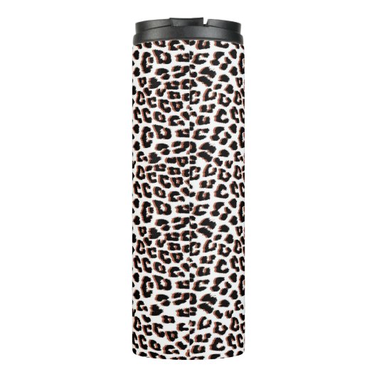 Cool Leopard Animal Print Patroon Thermosbeker (Achterkant)