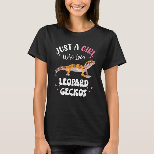 Cool Leopard Gecko For Girls Women Pet Lizard Rept T-shirt (Voorkant)