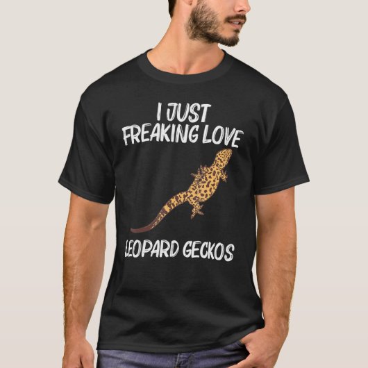 Cool Leopard Gecko For Men Women Tiny Dinosaur Liz T-shirt (Voorkant)