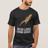 Cool leopard Gecko voor kinderen geeft een kleine  T-shirt (Voorkant)