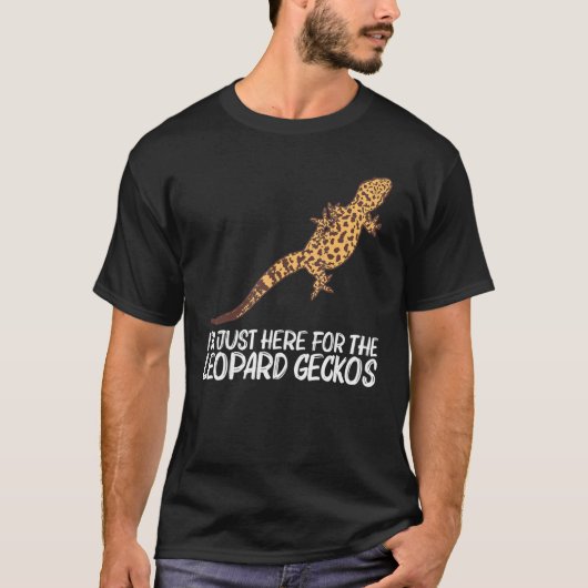 Cool Leopard Gecko voor mannen Vrouwen Tiny Dinosa T-shirt (Voorkant)
