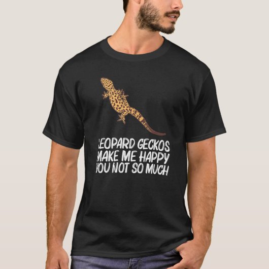 Cool Leopard Gecko voor mannen Vrouwen Tiny Dinosa T-shirt (Voorkant)