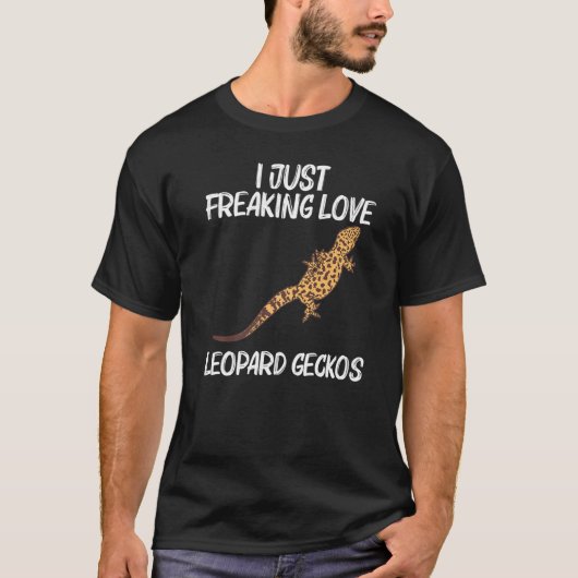 Cool Leopard Gecko voor mannen Vrouwen Tiny Dinosa T-shirt (Voorkant)