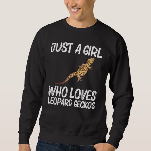 Cool Leopard Gecko voor meisjes Kind Tiny Dinosaur Trui (Voorkant)