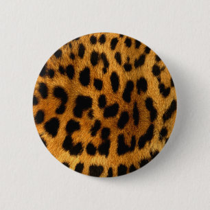 cool leopard huideffect ronde button 5,7 cm