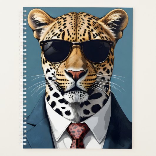 Cool Leopard in een zonnebril Planner (Voorkant)