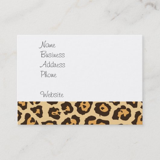 Cool Leopard Print Pattern-cadeautjes voor haar Visitekaartje (Voorkant)