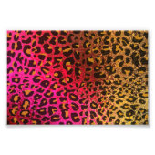 Cool Leopard print skin bright background Foto Afdruk (Voorkant)