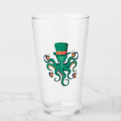 Cool Leprechaun Octopus en Beer St. Patrick's Day Glas (Voorkant)