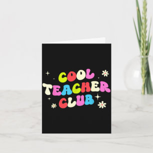 Cool leraren club retro groovy grappig terug naar kaart