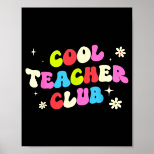 Cool lerarenclub retro groovy grappig terug naar poster