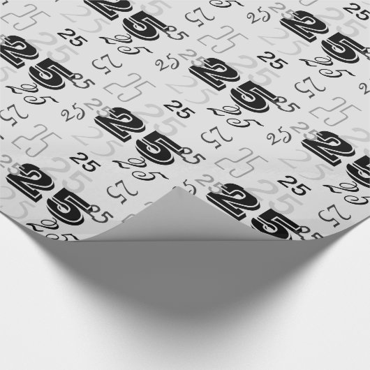 Cool Letternummers gepersonaliseerd Cadeaupapier (Hoek)